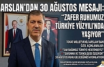 Arslan'dan 30 Ağustos Mesajı