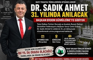 Başkan Erdem'e, Dr. Sadık Ahmet'i Anma...