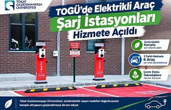 TOGÜ’de Elektrikli Araç Şarj İstasyonları Hizmete Açıldı