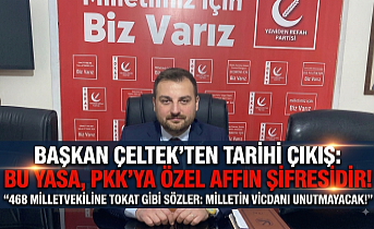 Yeniden Refah Partisi Tokat İl Başkanı Yasin Çeltek’ten “Çerçeve Yasa” Eleştirisi: “Tarih Evet Oyu Veren Vekilleri Affetmeyecek”